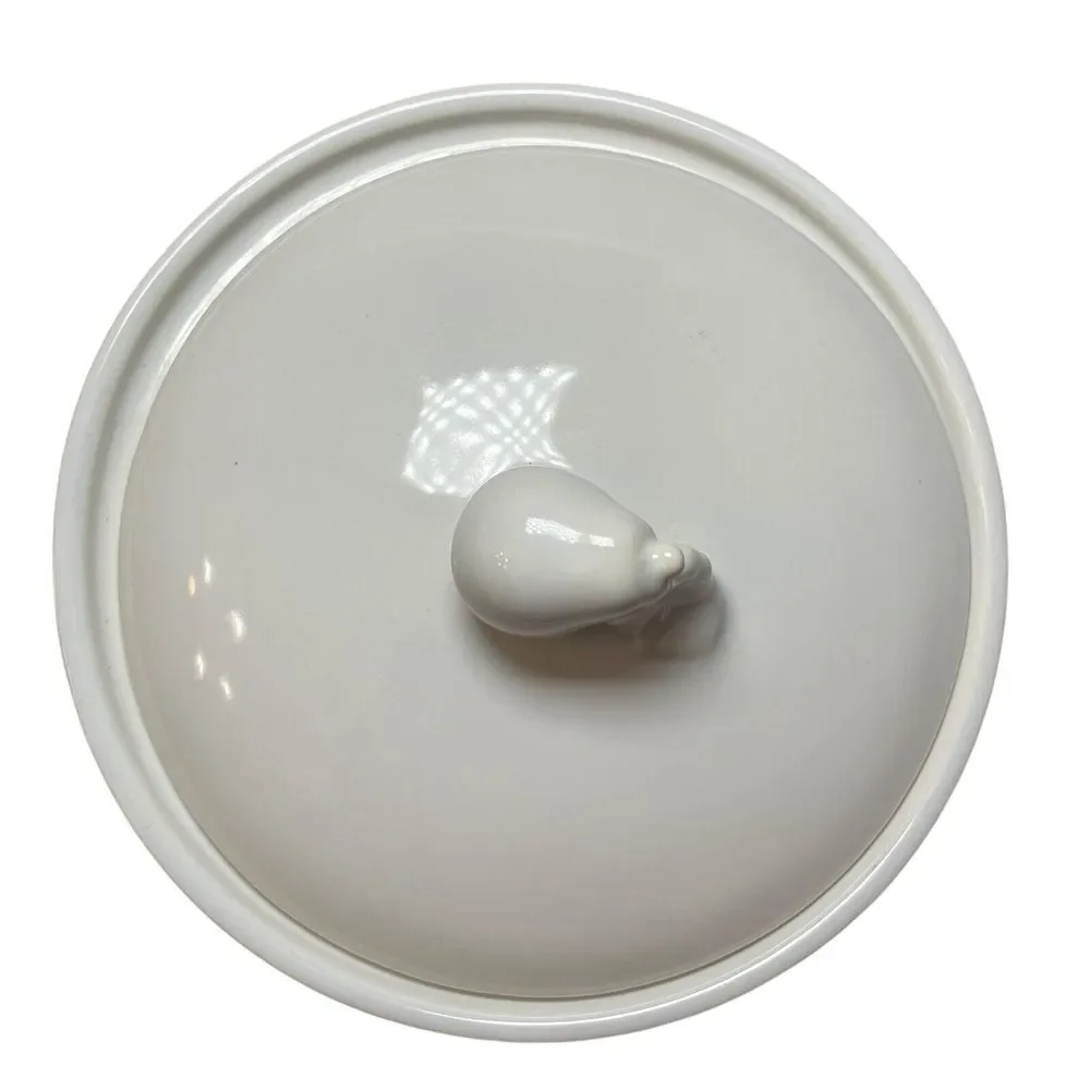 Vintage Lillian Vernon Taiwan Embossed Small Pear Casserole Dish Pot with 5
